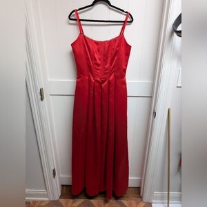 Vintage Gunne Sax Jessica McClintock Red Satin Gown, 13/14 tag, Medium